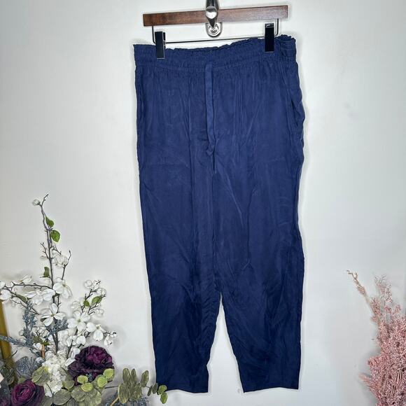 JENNI KAYNE Cupro Rio Trouser Pants Nave Blue Sz XXL {M32} - Picture 2 of 5